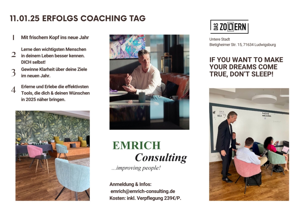 Erfolgs Coaching Tag am 11.01.2025